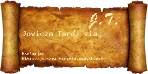 Jovicza Terézia névjegykártya
